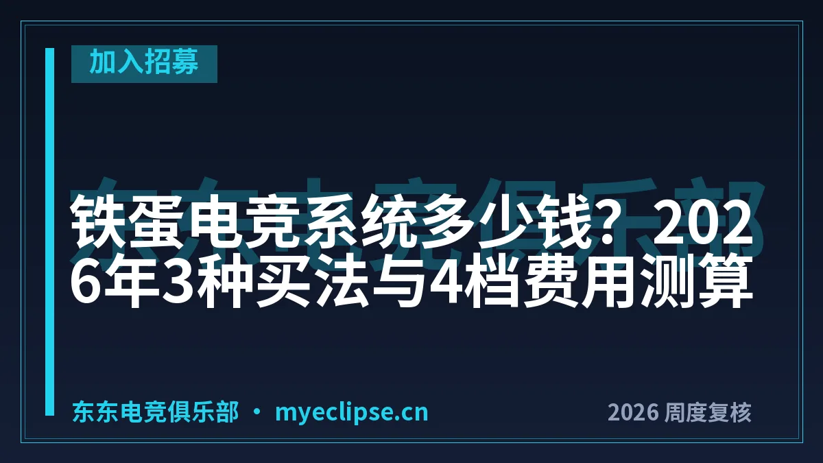 铁蛋电竞系统多少钱？2026年3种买法与4档费用测算